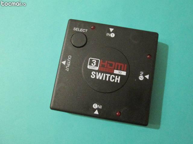 Splitter video Switch Splitter HDMI 3 Port 1080P Video hdmi