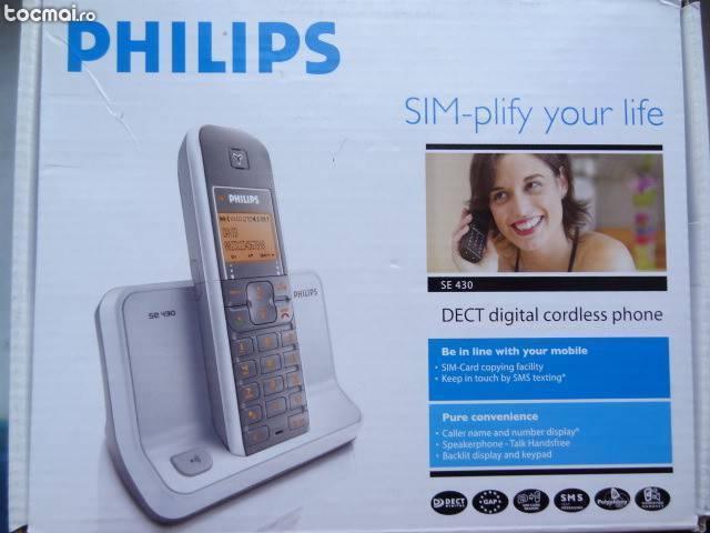 Telefon Philips DECT SE 430 nou la cutie