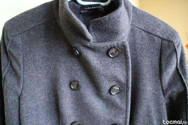 Palton Zara, lana si angora