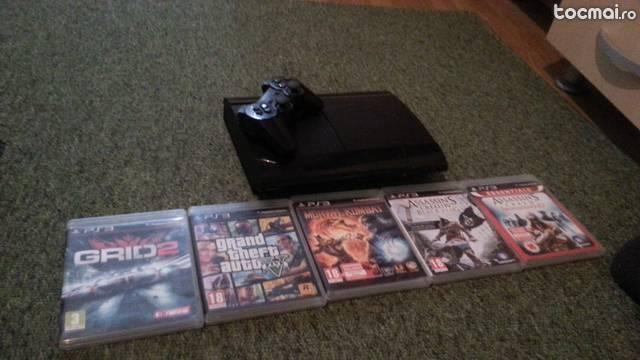 PlayStation 3 SuperSlim + 5 jocuri