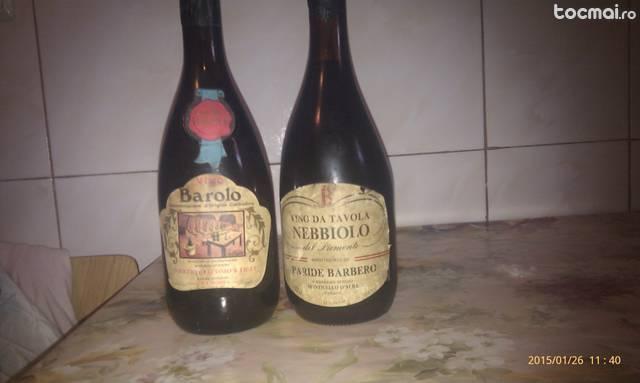 2 sticle cu vin vechi de colectie Barollo si Nebiollo