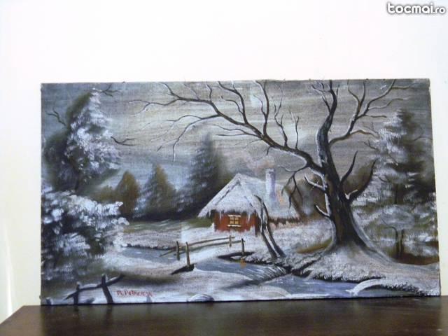 Pictura cu tema Iarna semna Petrescu M