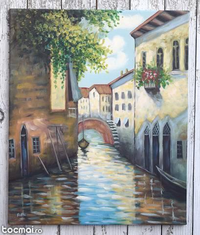 Canal venetian 4 - tablou ulei pe panza 60x50cm