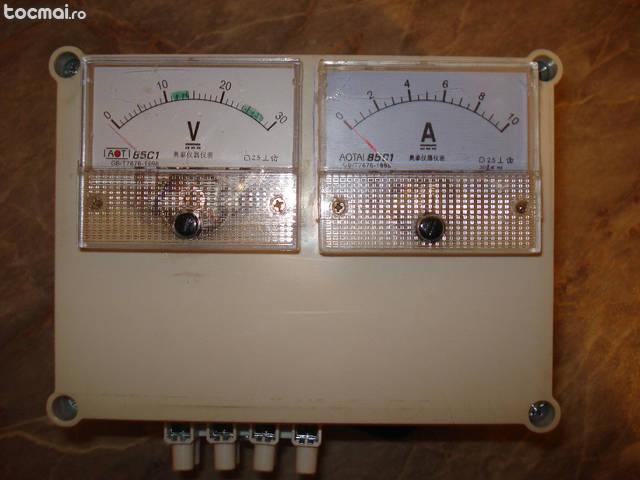 Controlor sisteme energie verde (ampermetru+voltmetru)