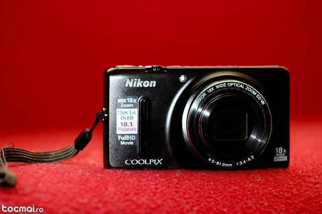 Nikon coolpix s9400 18. 1 mp- 18 luni garantie +stativ cadou