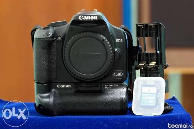 Canon 450D, grip, 2 acumulatori, Canon 35- 70mm