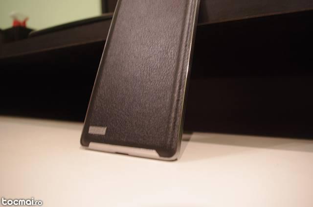 Carcasa Xiaomi Note deosebita piele neagra + folie
