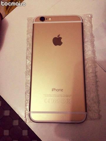 Iphone 6, gold, 16 gb, impecabil, foliat, full box, neverlocked