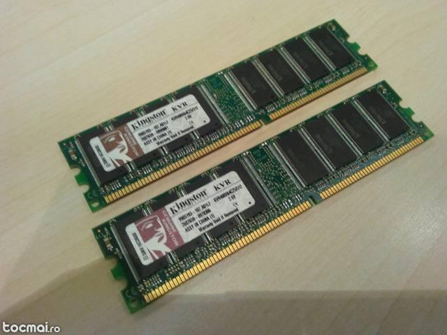Kit memorie Kingston DDRAM 2 x 512 MB DDR 400