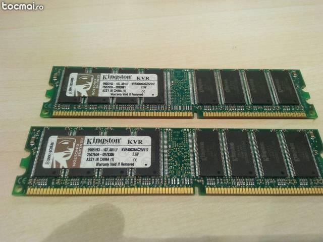 Kit memorie Kingston DDRAM 2 x 512 MB DDR 400