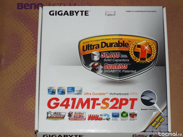 Placa de baza marca gigabyte g 41mt- s2pt+procesor intel
