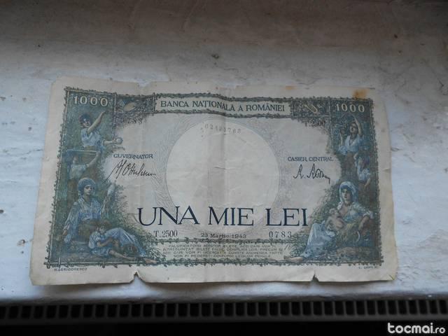 Bancnota veche din 1943
