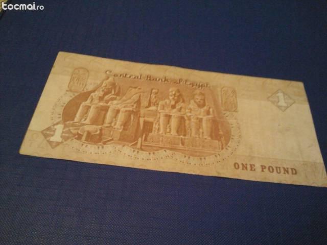 bancnota 1 pound egipt