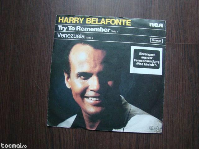 Disc vinil harry belafonte try to remember (mic)
