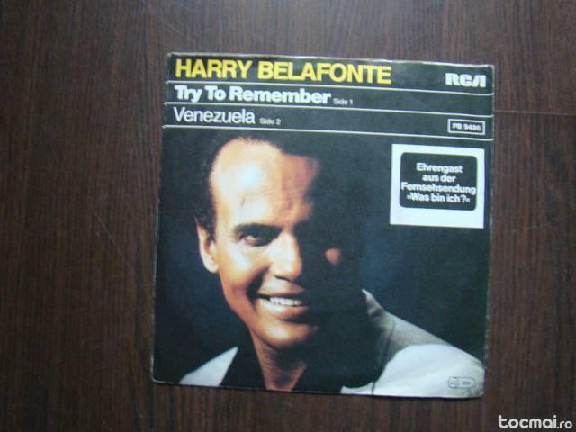 Disc vinil harry belafonte try to remember (mic)