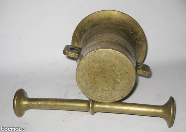 Mojar cu pistil vechi alama bronz zdrobitor usturoi