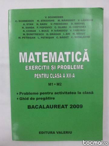 Matematica, exercitii si probleme pentru clasa a XII- a