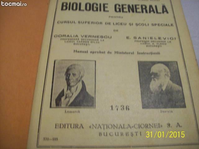 biologie generala- c. vernescu- e. sanielevici- 1935