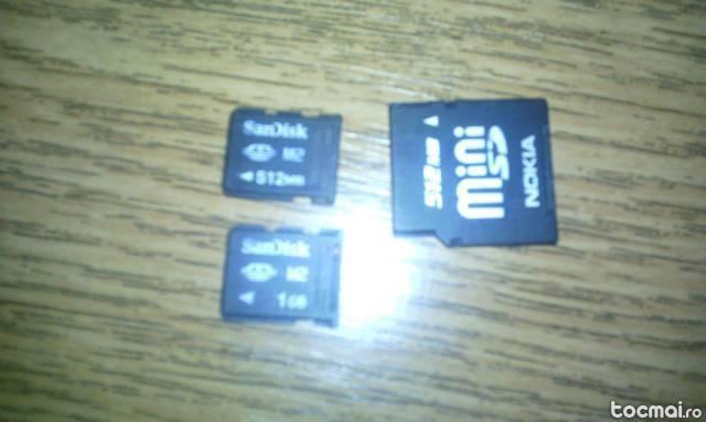 Carduri de memorie micro m2 si mini sd