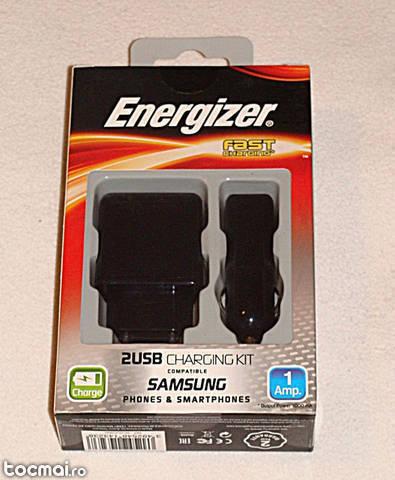 Incarcator dublu energizer/ samsung ~` 2 usb charging kit