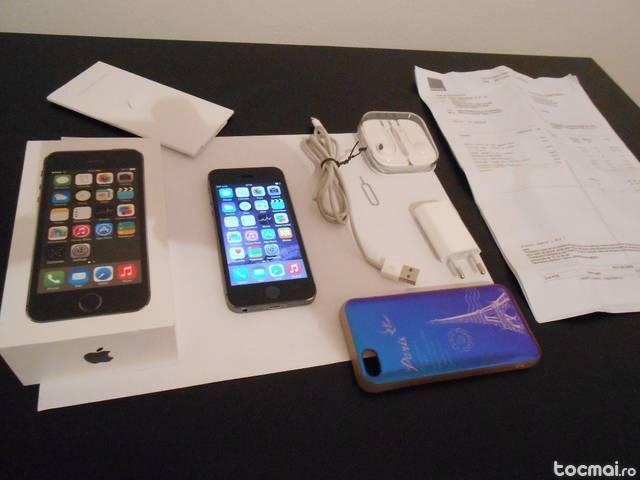 Iphone 5S impecabil, cutie + accesorii, garantie