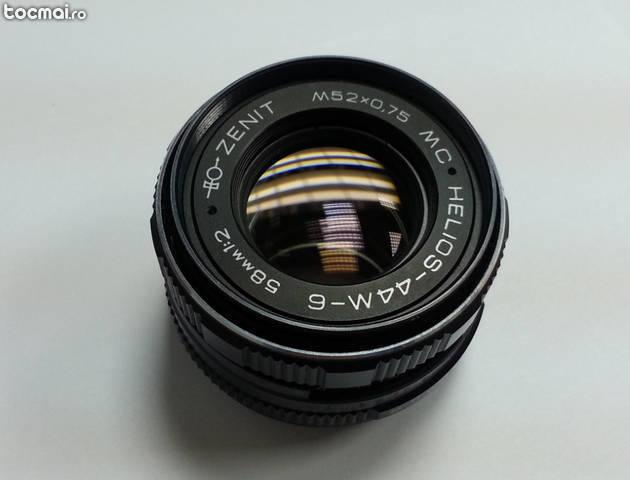 Obiectiv Helios 44M- 6 montura M42, compatibil Canon, Nikon