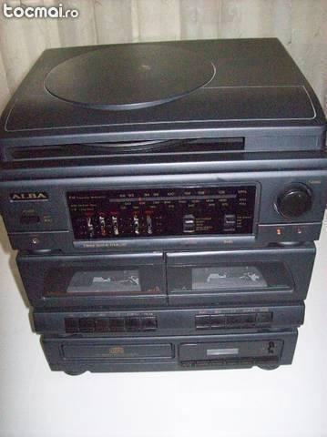 Sistem ALBA dublu deck stereo, CD player, radio si pick- up