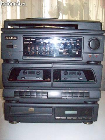Sistem ALBA dublu deck stereo, CD player, radio si pick- up