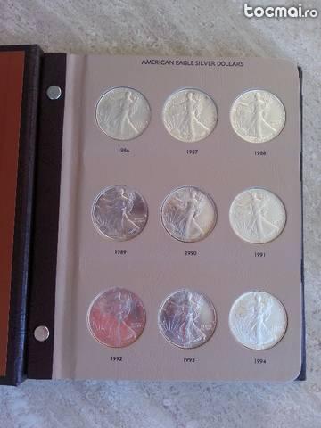 Colectie completa de monede americane 1986 - 2015 argint