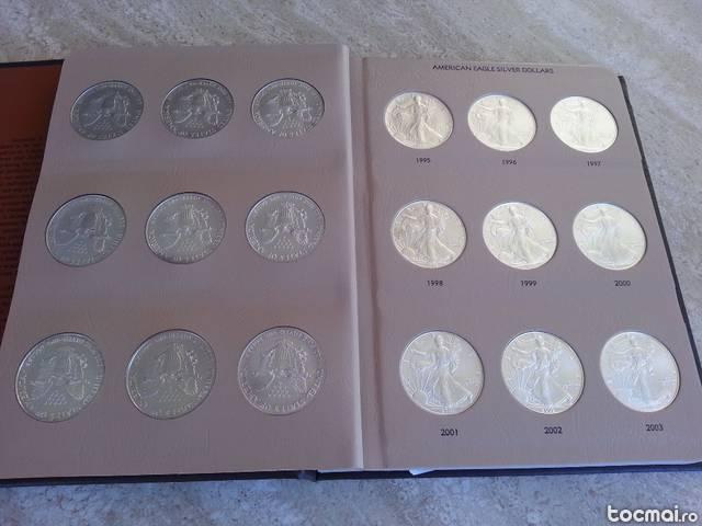 Colectie completa de monede americane 1986 - 2015 argint