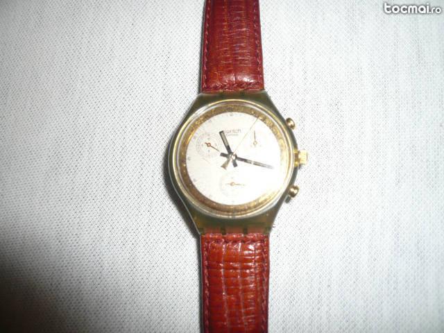 ceas swatch quartz chronograph 22 rubine original