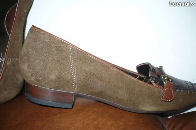 pantofi piele nr 38 maro