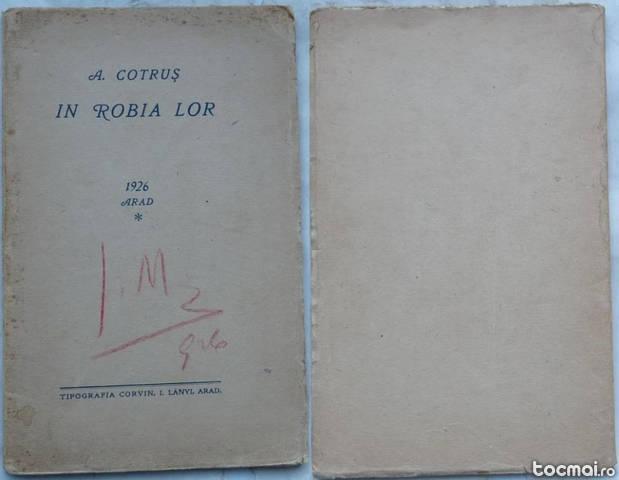 Aron Cotrus , In robia lor , 1926 , autograf catre Minulescu