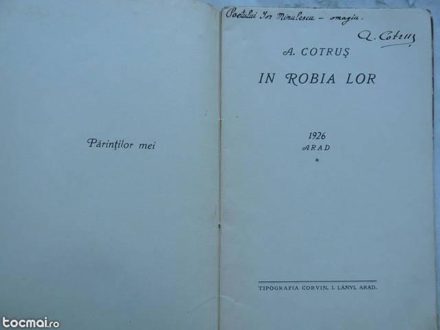 Aron Cotrus , In robia lor , 1926 , autograf catre Minulescu