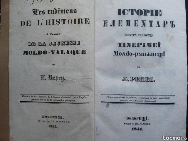 Repei , Ist. elementara pentru tinerimea moldo - vlaha , 1841