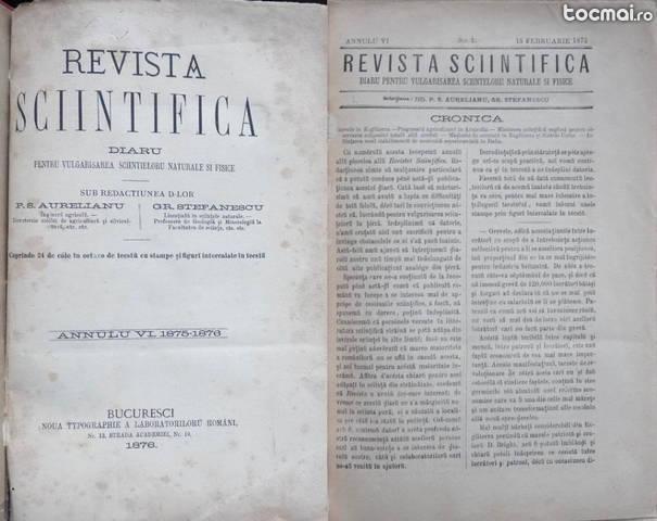 Revista Sciintifica , 1873 - 1876 , 12 nr. , 11 gravuri