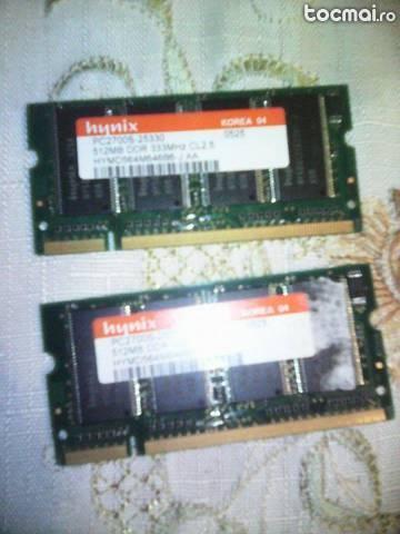 Memorie laptop 2x512mb DDR1 (hynix)