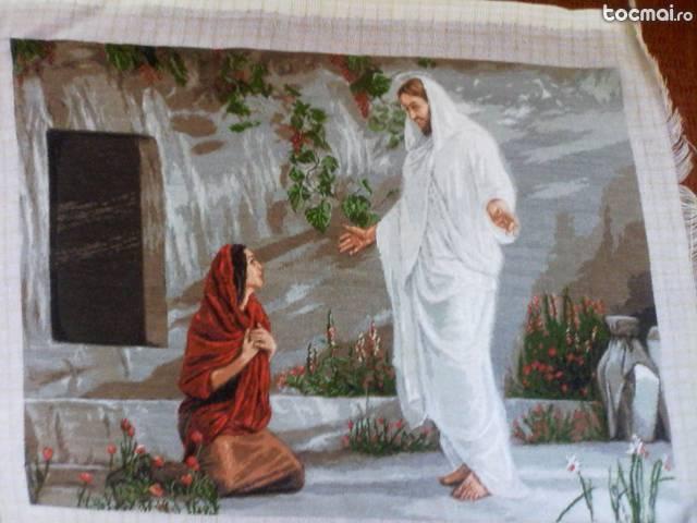 Goblen neinramat Iisus Hristos si Fecioara Maria