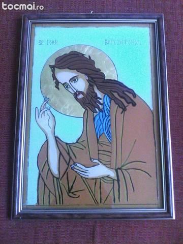 Icoana sfintita pictata pe sticla Sfantul Ioan