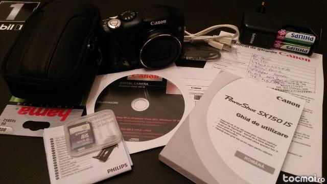 Camera Canon PowerShot SX150is Full Box 16GB