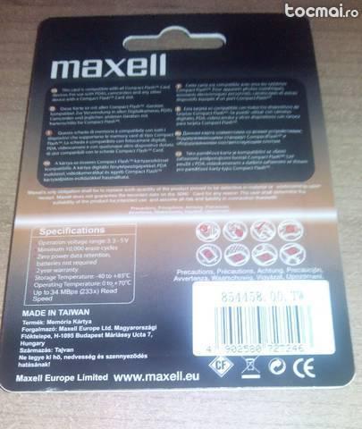 Compact flash (cf) 16gb 233x maxell sigilat