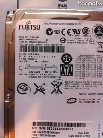 Hard disk Laptop / Notebook SAta Fujitsu 160Gb 100% ok