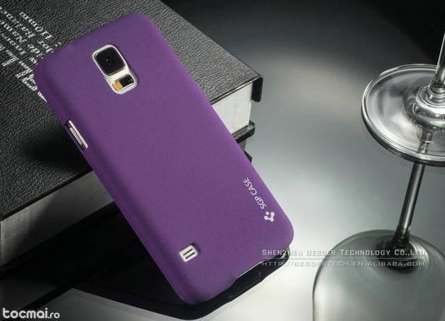 Husa samsung s5 inalta calitate model nou. carcasa violet/ roz