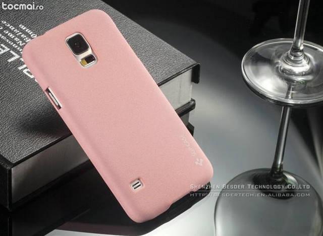 Husa samsung s5 inalta calitate model nou. carcasa violet/ roz