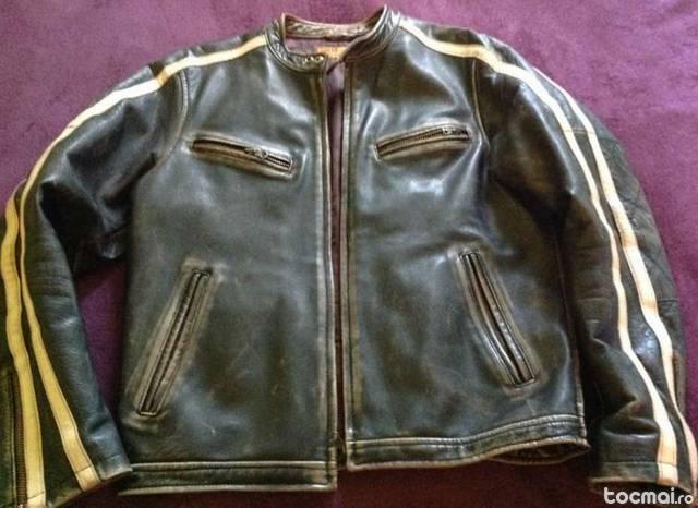 geaca piele Solid Equipment real leather vintage