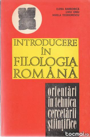 Introducere in Filologia Romana