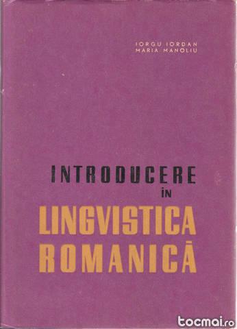 Introducere in lingvistica romanica