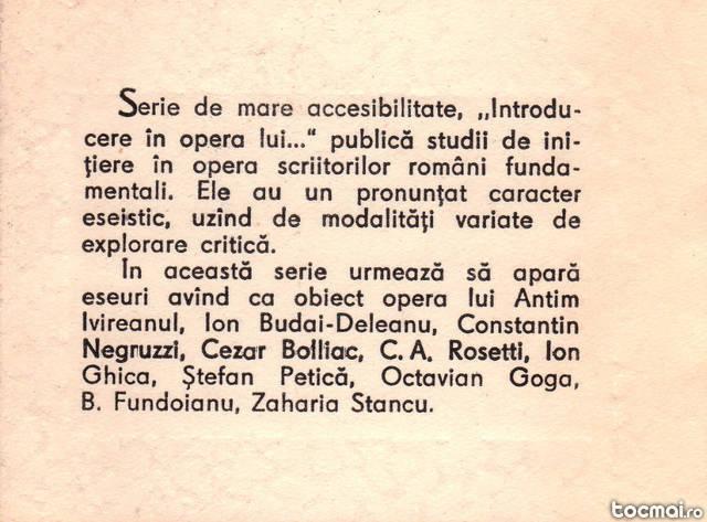 Introducere in opera lui Ion Minulescu de Daniel Dimitriu