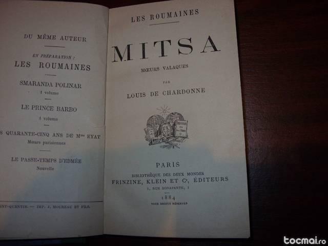 Les Roumaines. Mitsa. Moeurs valaques ( 1884 ! )