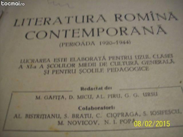 literatura romina contemporana[1920- 1944] - 1960